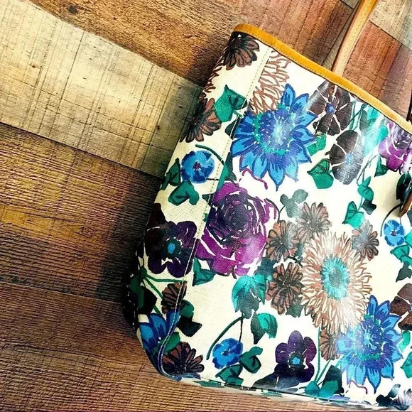 RARE Original CAR SHOE By Prada Floral Canvas Large Tote Shoulder Shopper Bag - Picture 4 of 11